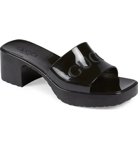 gucci rubber slides nordstrom|Gucci rubber slide sandals outfit.